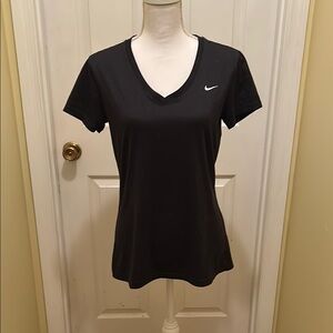 Nike Women's Black V-Neck Top